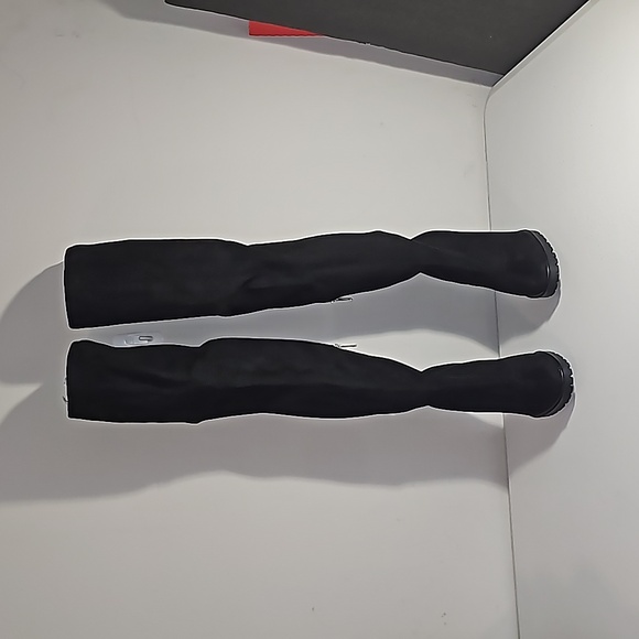 JLO Coblin Over The Knee Boot Black Suede 5" heel Flirty 9.5 Ankle Side Zip VGUC - Picture 5 of 16